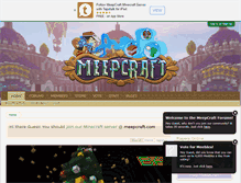 Tablet Screenshot of meepcraft.com